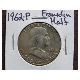 1962 P FRANKLIN HALF DOLLAR 90%