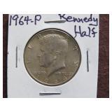 1964 P KENNEDY HALF DOLLAR 90%
