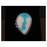 TURQUIOSE GEMSTONE STAMPED 925 RING SIZE 9
