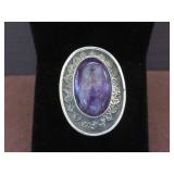 AMETHYST GEMSTONE STAMPED 925 RING SIZE 8