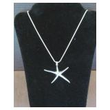 24" STAR STAMPED 925 NECKLACE