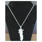 19" HANGING BEADS STAMPED 925 NECKLACE