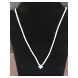 17" SMALL CROSS STAMPED 925 NECKLACE