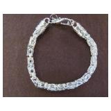 FANCY LINK STAMPED 925 BRACELET