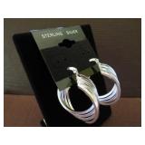 TWISTED HOOP STAMPED 925 EARRINGS