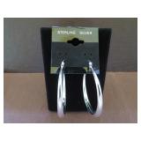 ROUND HOOP STAMPED 925 EARRINGS