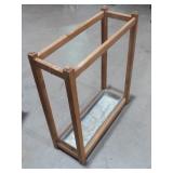 ANTIQUE UMBRELLA STAND W/ METAL TROUGH