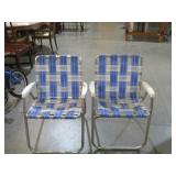 PAIR OF VINTAGE FOLDING ALUMINUM CHAIRS