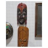 (2) WOOD CARVED MASKS