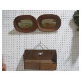 CARVED WOOD TABLE CENTER PIECE & SPICE RACK