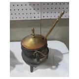 CAST IRON & BRASS CALDRON