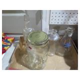 COLLECTION OF JARS & BOTTLES