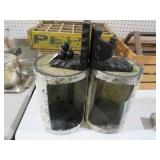 PAIR OF CARVED ROOT CENTER PCS/ CANNON BOOK ENDS