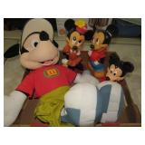 VINTAGE MICKEY & MINNIE COIN BANKS, BOBBLE HEAD