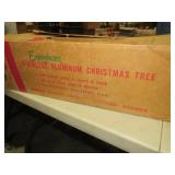 VINTAGE STAINLESS ALUMINUM CHRISTMAS TREE ORG BOX
