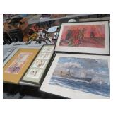 COLLECTION OF FRAMED PRINTS/DRAWINGS VARIOUS SIZES