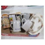 COLLECTION OF BEER STEINS & CHINA
