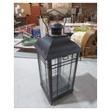 METAL & GLASS HANGING CANDLE HOLDER