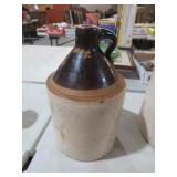 BROWN & WHITE CROCK JUG