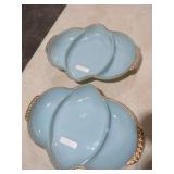 FIRE KING RELISH DISHES DELPHITE BLUE