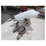 AIRPLANE ACCENT LAMP W/GLASS AIRPLANE
