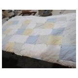 FULL SIZE QUILT, HAND STITCHED KNOTTED