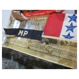 COLLECTION OF MILITARY & ADVERTISING ITEMS/PHOTOS