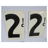 (2) PORCELAIN GASOLINE SIGNS