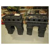 CAST IRON CANDLE HOLDER BRIDGES 10" X 10"