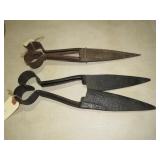 (2) VINTAGE METAL SHEARS