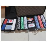 (2) POKER SETS W/ CHIPS, CARDS & CASES