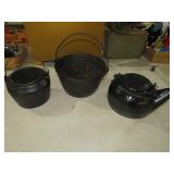 CAST IRON POTS & KETTLE