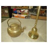 BRASS TEA POT & BELL