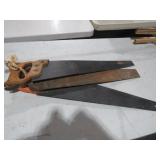 COLLECTION OF WOOD HDL HAND SAWS