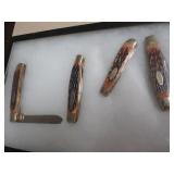 (4) BONE HDL JOHN PRIMBLE 2 BLADE POCKET KNIVES