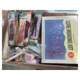 BOX OF LURE MAKING KIT, RUBBER WORMS & MISC