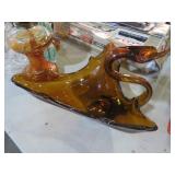 BLOWN GLASS SWAN DISH