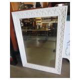 FRAMED ORNATE BEVELED WALL MIRROR
