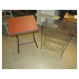 METAL TIERED MUSIC SHELF & ADJ. HEIGHT LAPTOP DESK