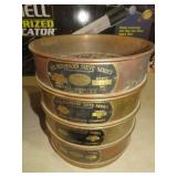 (4) US STANDARD SIEVE SERIES BRASS STRAINERS