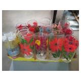 VINTAGE HAND PAINTED GLASSES