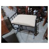 METAL PADDED VANITY BENCH