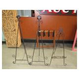 (3) METAL PORTRAIT STANDS