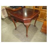 CHERRY CARVED QUEEN ANNE LEG END TABLE