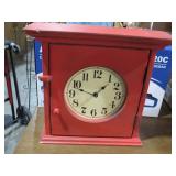 BATTERY OPERATED CLOCK IN WOOD CASE