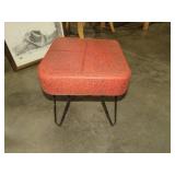 MID CENTURY STOOL METAL / PADDED TOP