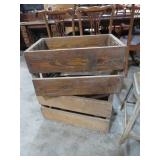 PAIR OF EARLY WOOD BOXES