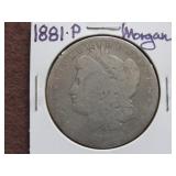 1881 P MORGAN SILVER DOLLAR 90%