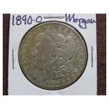 1890 O MORGAN SILVER DOLLAR 90%