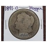 1891 O MORGAN SILVER DOLLAR 90%
